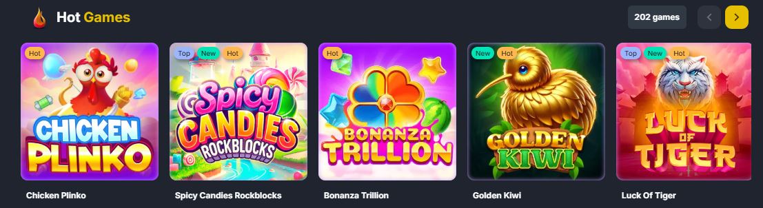 Play hot trending slot games at Jackpoty casino